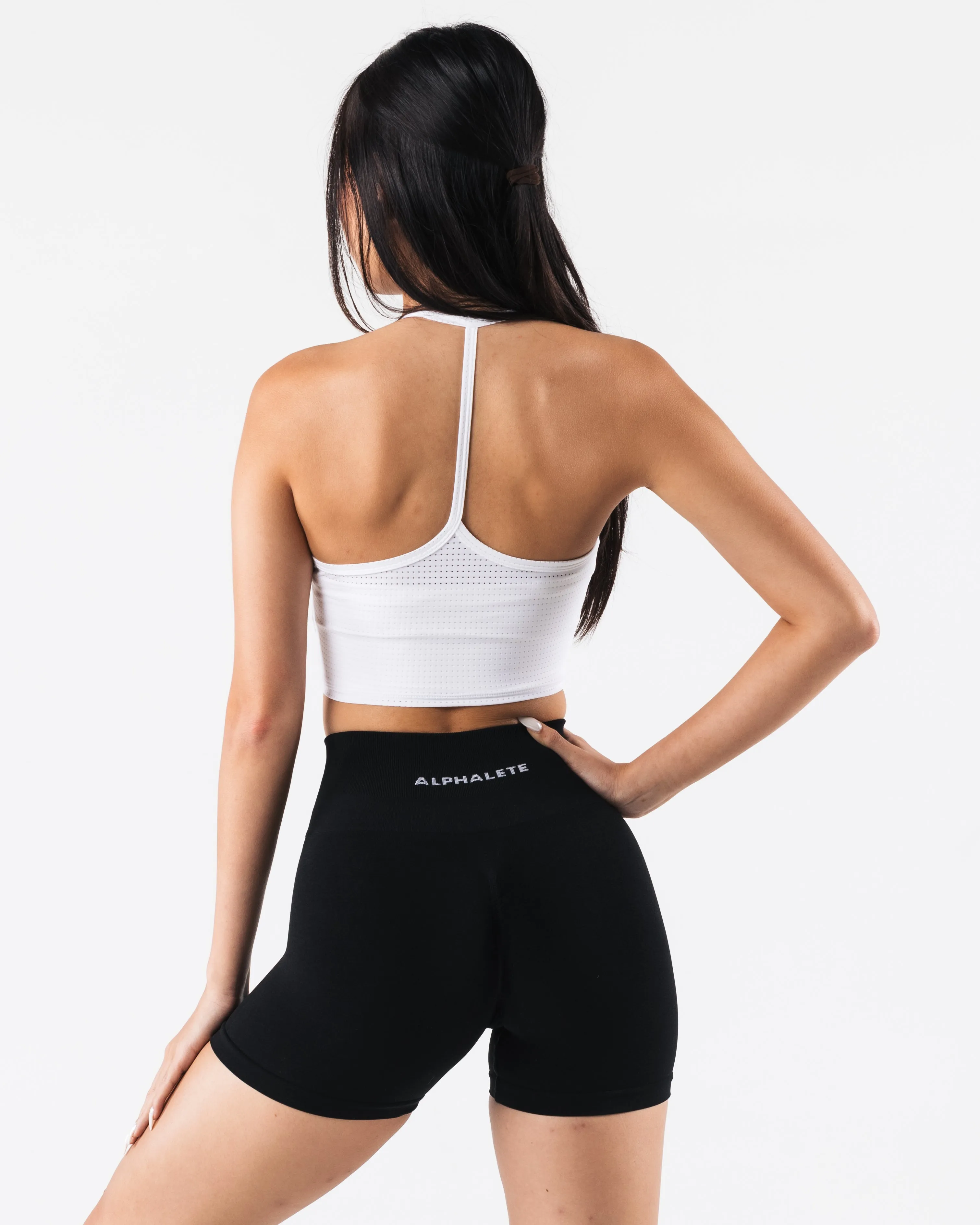 Margo Mesh Tank - White rescue teams Racerback Design