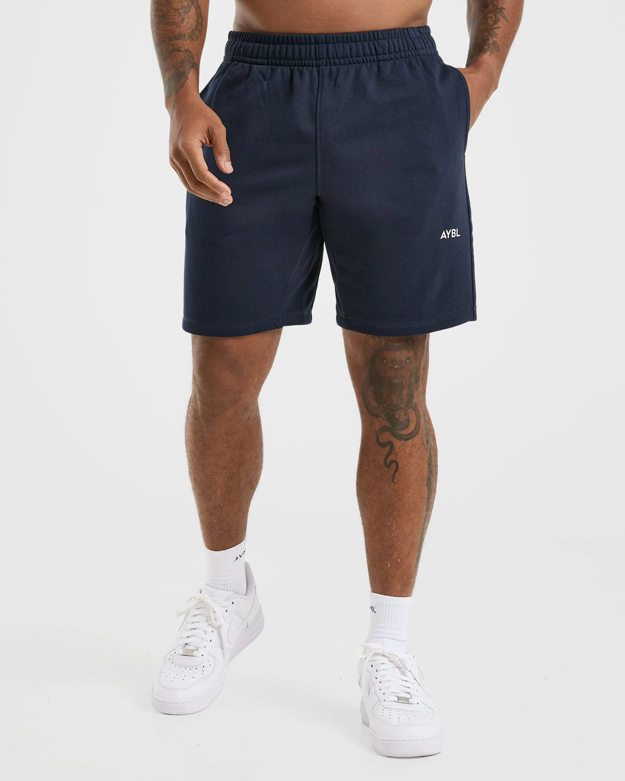tropical style Essential Lightweight 7" Shorts - Navy