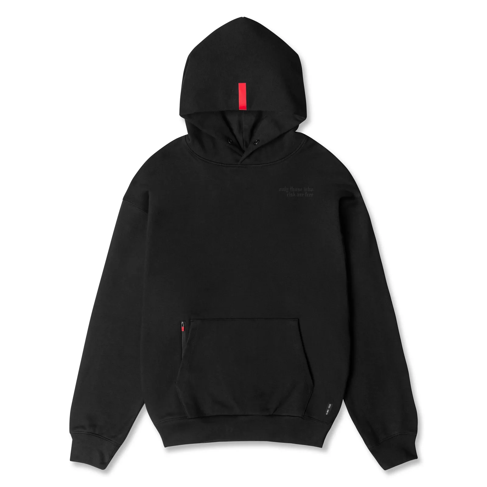 Breathable fabric Errand Ready 0874. Tech-Terry? Zip Pocket Hoodie - Black/Black "Brush Wings/ASRV"