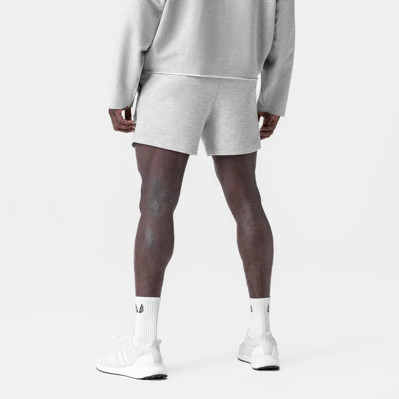 baseball uniform swimming accessory 0954. Waffle Knit Sweat Short - Heather Grey