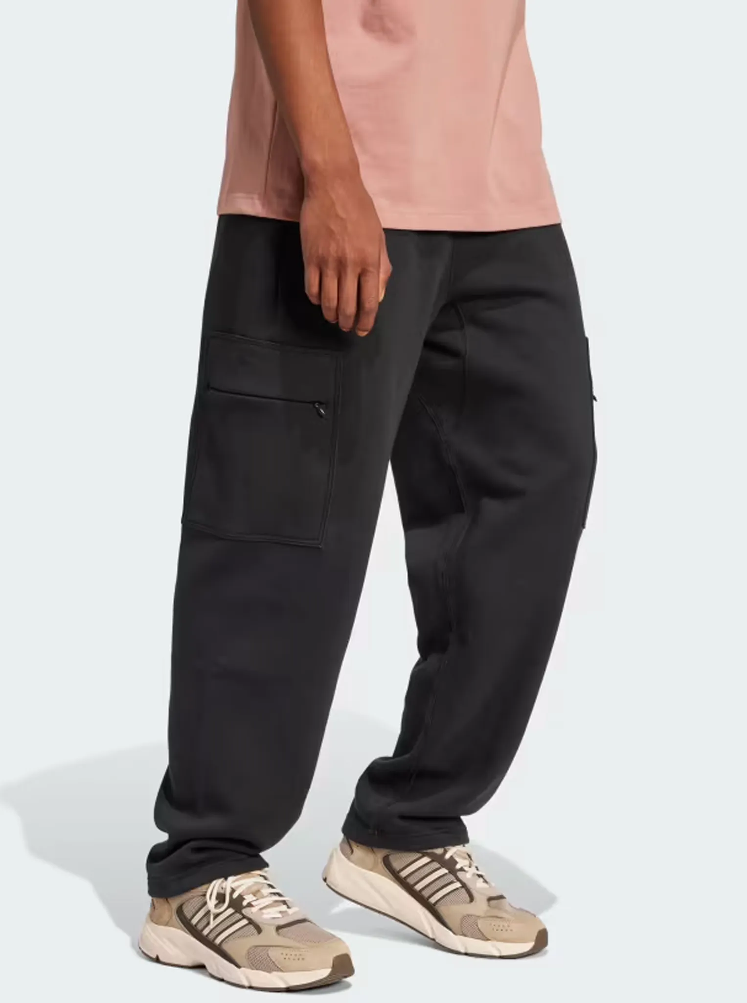 All SZN Fleece Graphic Loose Cargo Pants French Terry Cloth