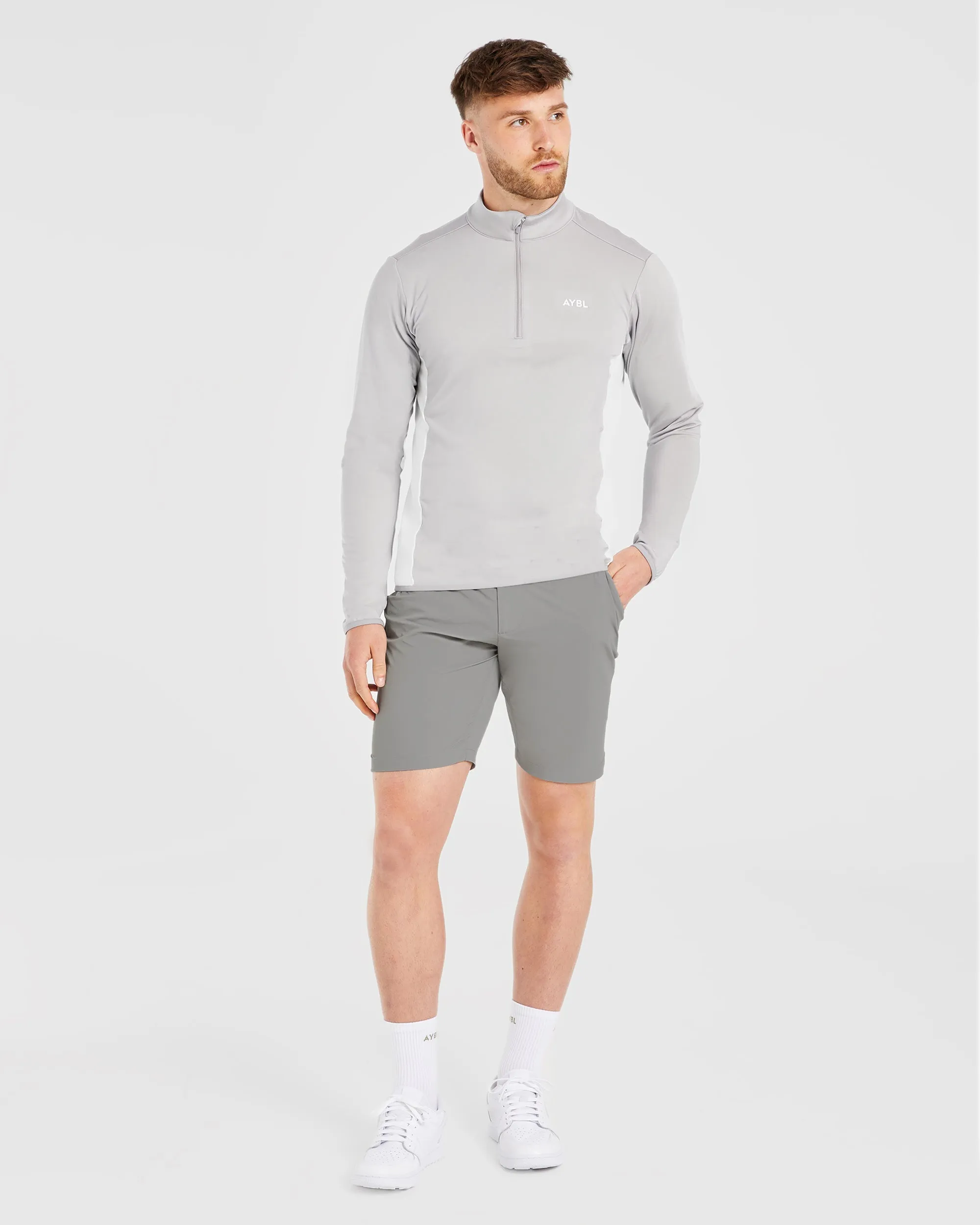 Performance 1/4 Zip Pullover - Grey Warm Comfort Daily Apparel