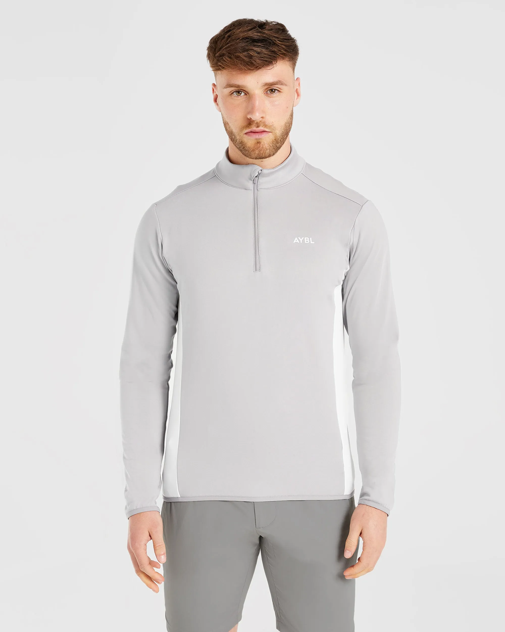 cool-toned Pockets Performance 1/4 Zip Pullover - Grey