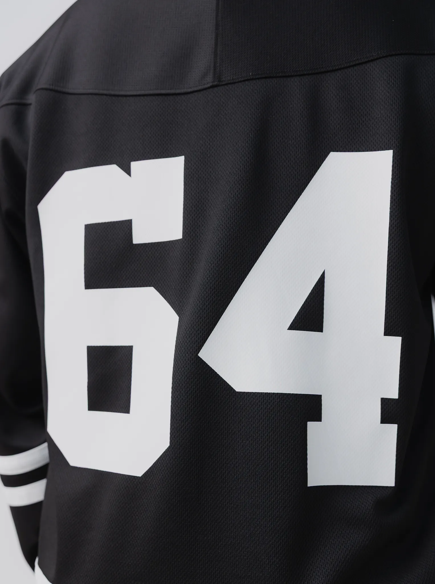 Varsity Hockey Jersey in Court Black Brushed Interior Texture