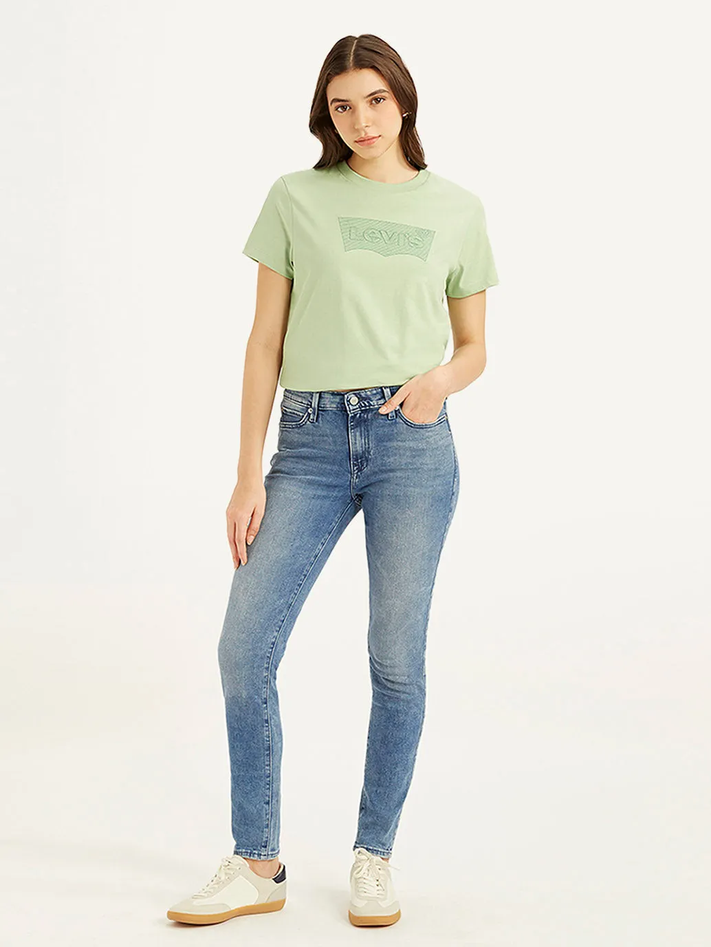 Classic Wear Slim Women's 711 Blue Skinny Fit Mid Rise Jeans