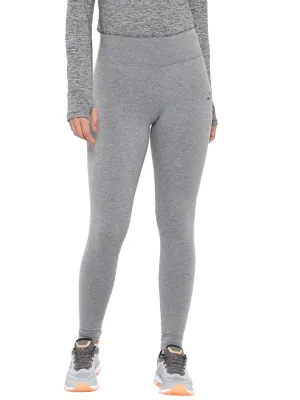 Alcis Women Grey Solid Ankle-Length Leggings Seamless Design Holiday Outfit