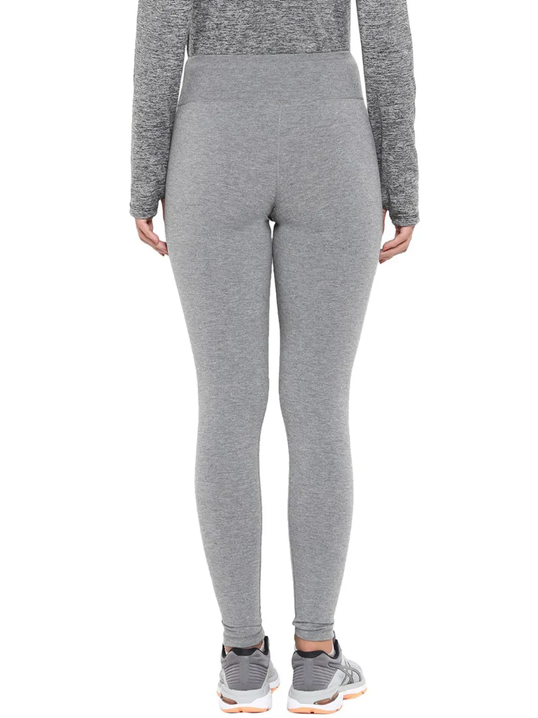 Chill Mode Alcis Women Grey Solid Ankle-Length Leggings