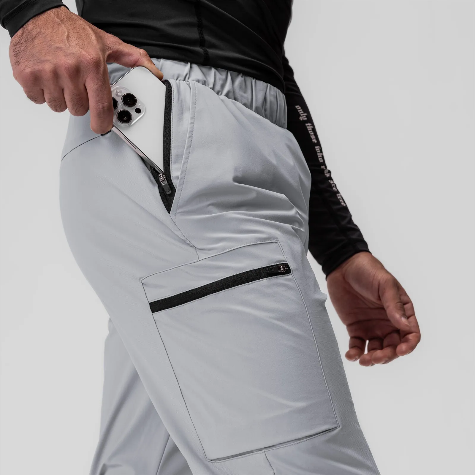0656. Tetra-Lite? Standard Zip Jogger - Slate Grey "Cyber" Stretch Fabric
