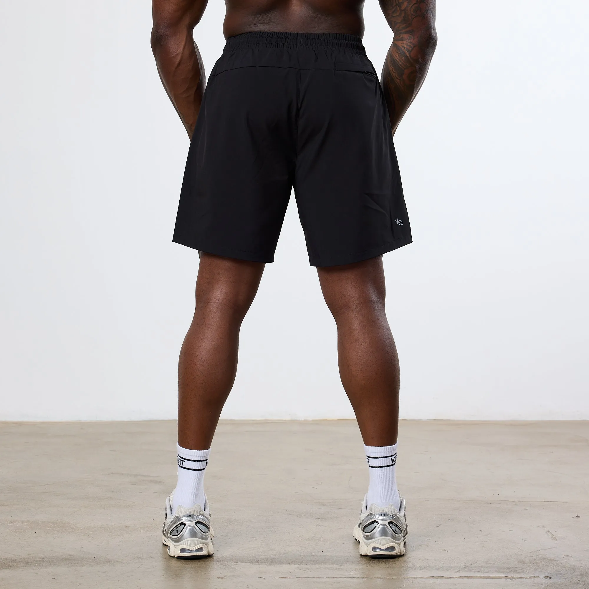 Vanquish Essential Black 7" Performance Shorts Travel Shorts