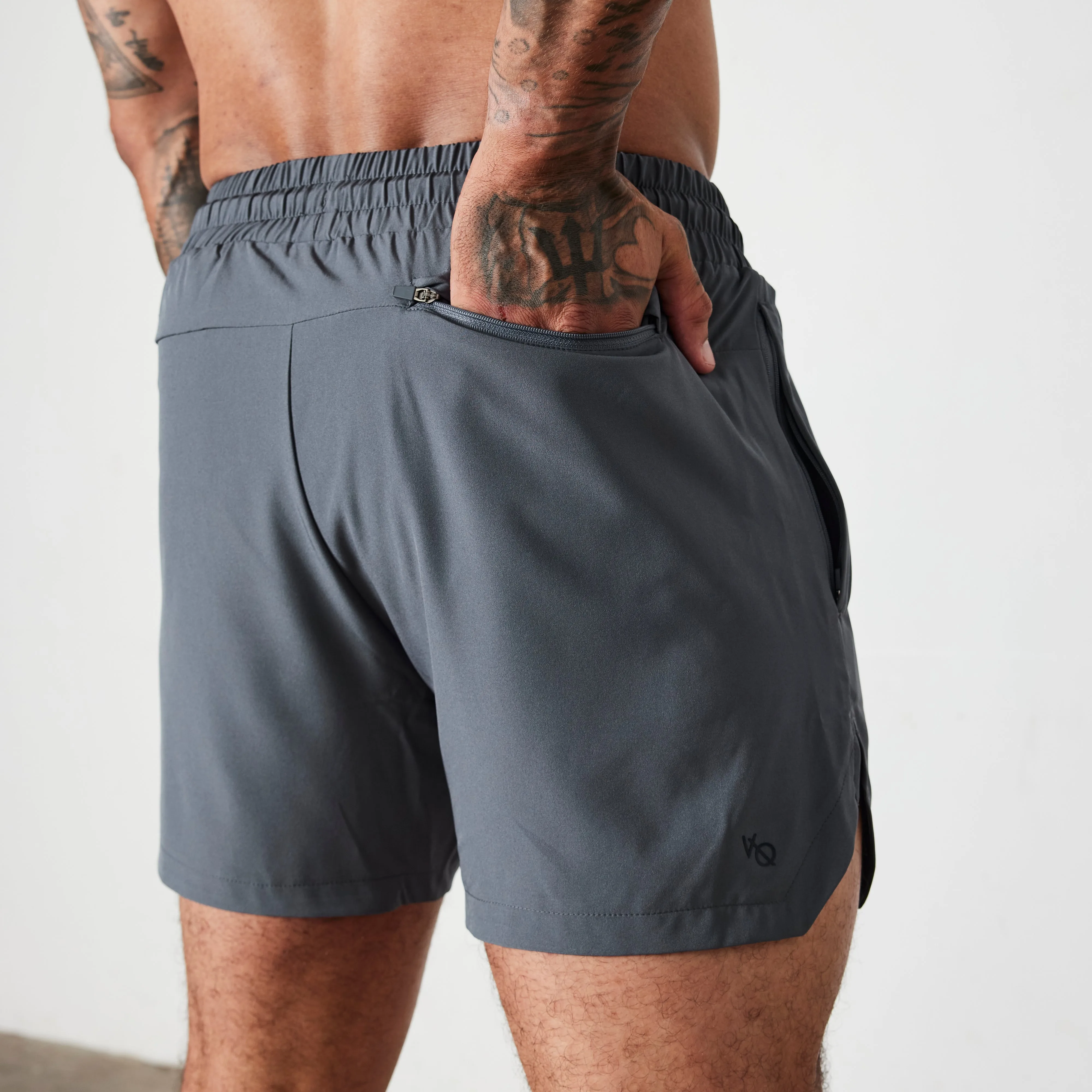 Vanquish Essential Denim Blue Performance 4" Shorts Casual Clothing