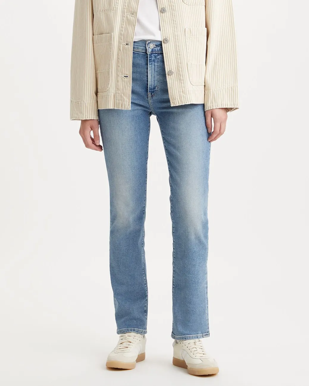 Levi's? Womens 724 High Rise Straight Leg Jeans - Blue Wave Light Wardrobe Staple Lockstitch Construction