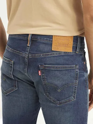 Winter Warmth Minimalist Basic Piece Men's 511 Navy Blue Slim Fit Mid Rise Jeans