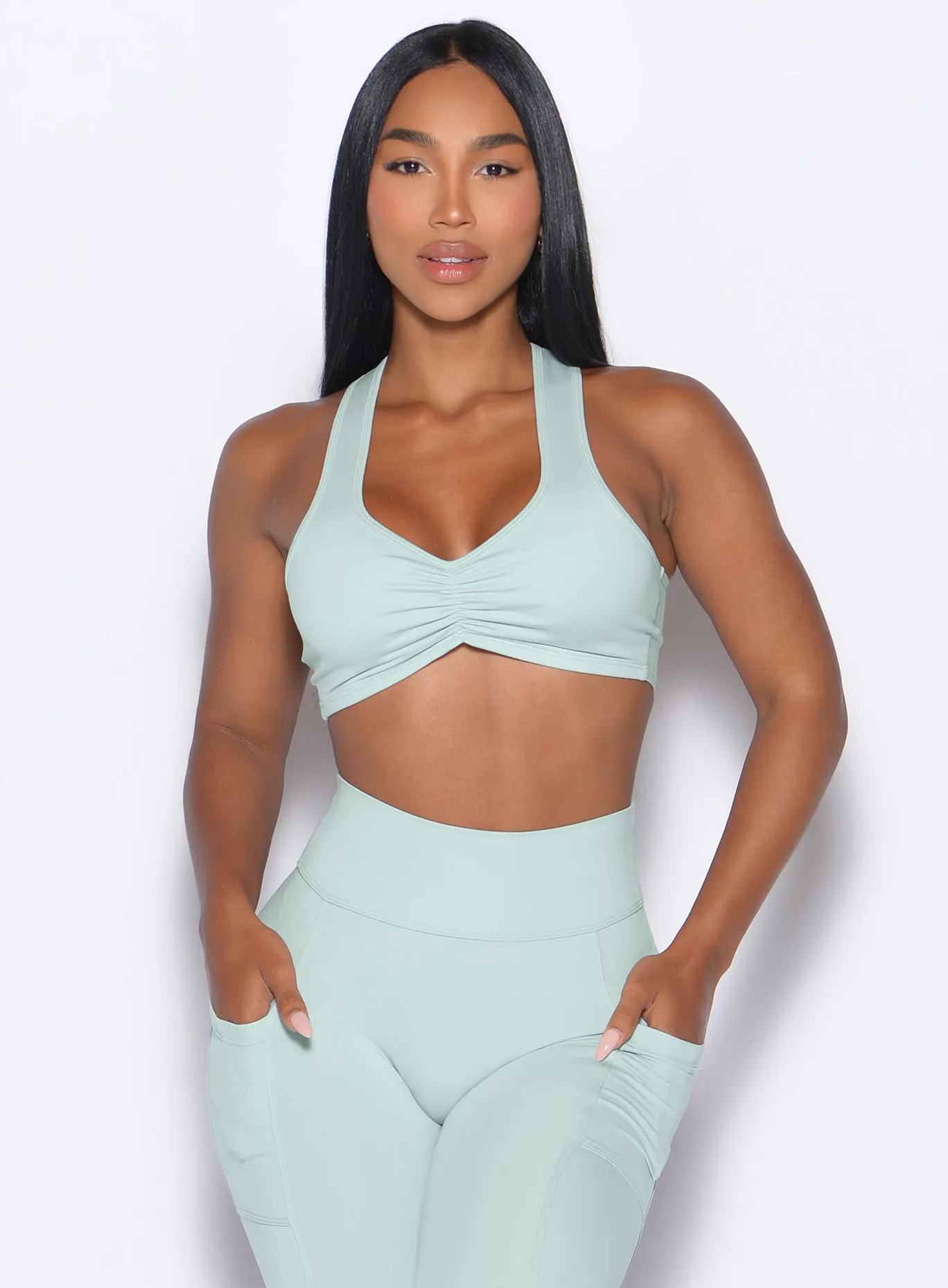 Scrunch Tank Bra Multipurpose Athletic Top Adjustable Hem