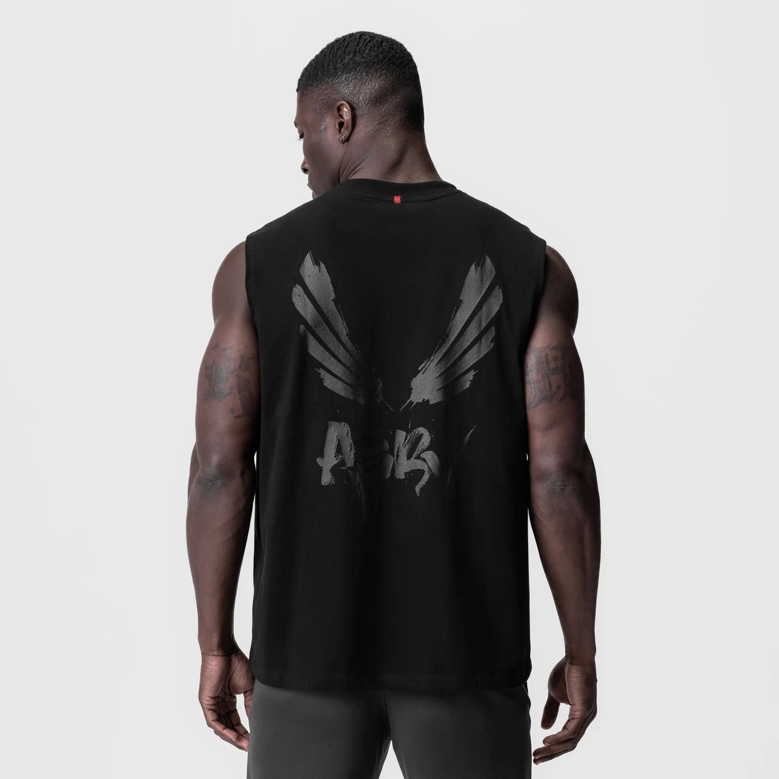 Anti Chafe Design Shock - Resistant 0807. Tech Essential? Relaxed Cutoff - Black/Black "Brush Wings/ASRV"