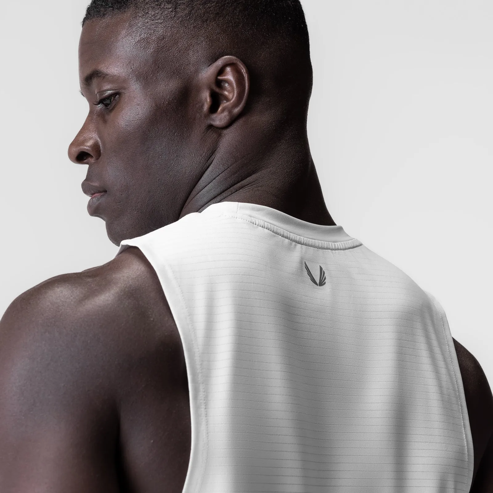 Raglan Sleeve global market 0837. 3D-Lite? 2.0 Lycra? Muscle Tank - White "RP"