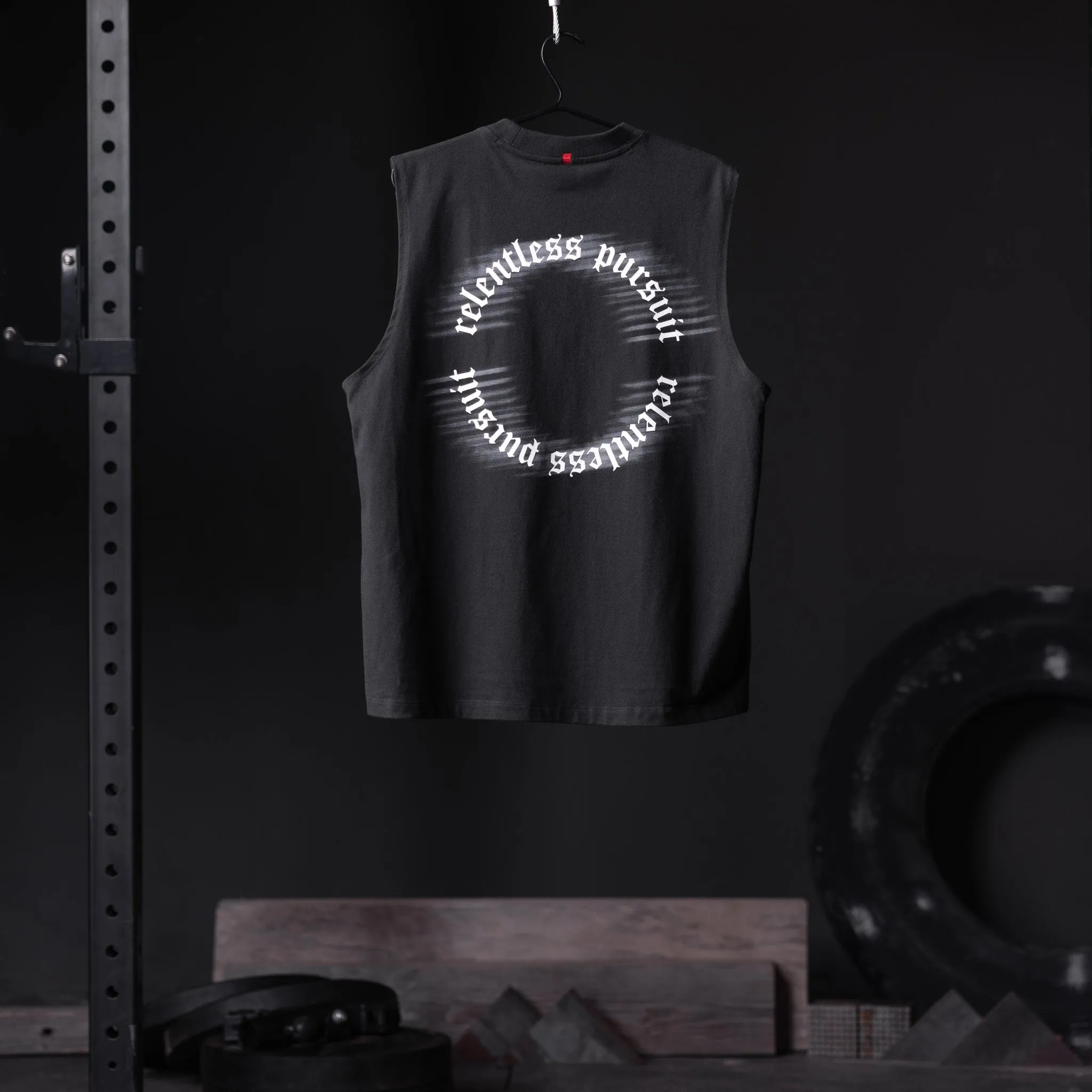 0807. Tech Essential? Relaxed Cutoff - Black "RP Blur" Moisture Management