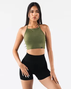 Margo Mesh Tank - Agave non - standard size