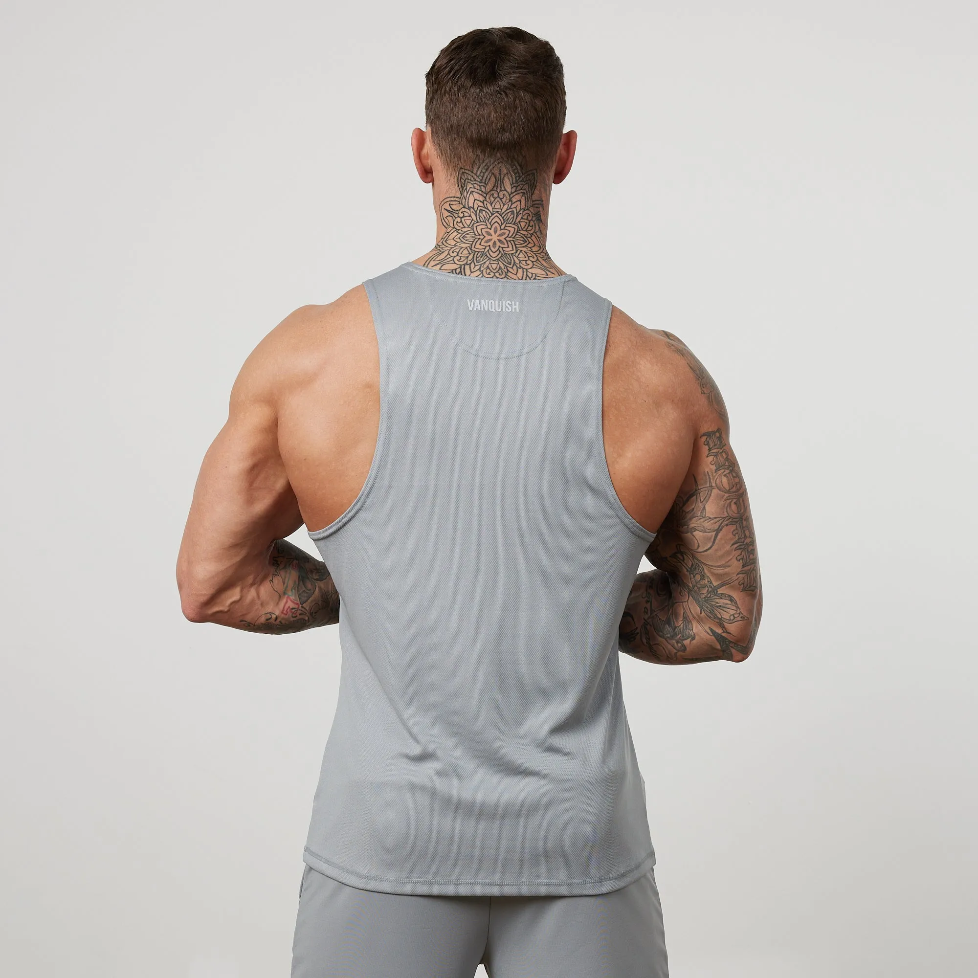 Vanquish Essential Steel Grey Performance Tank Top Next - generation combat operation
