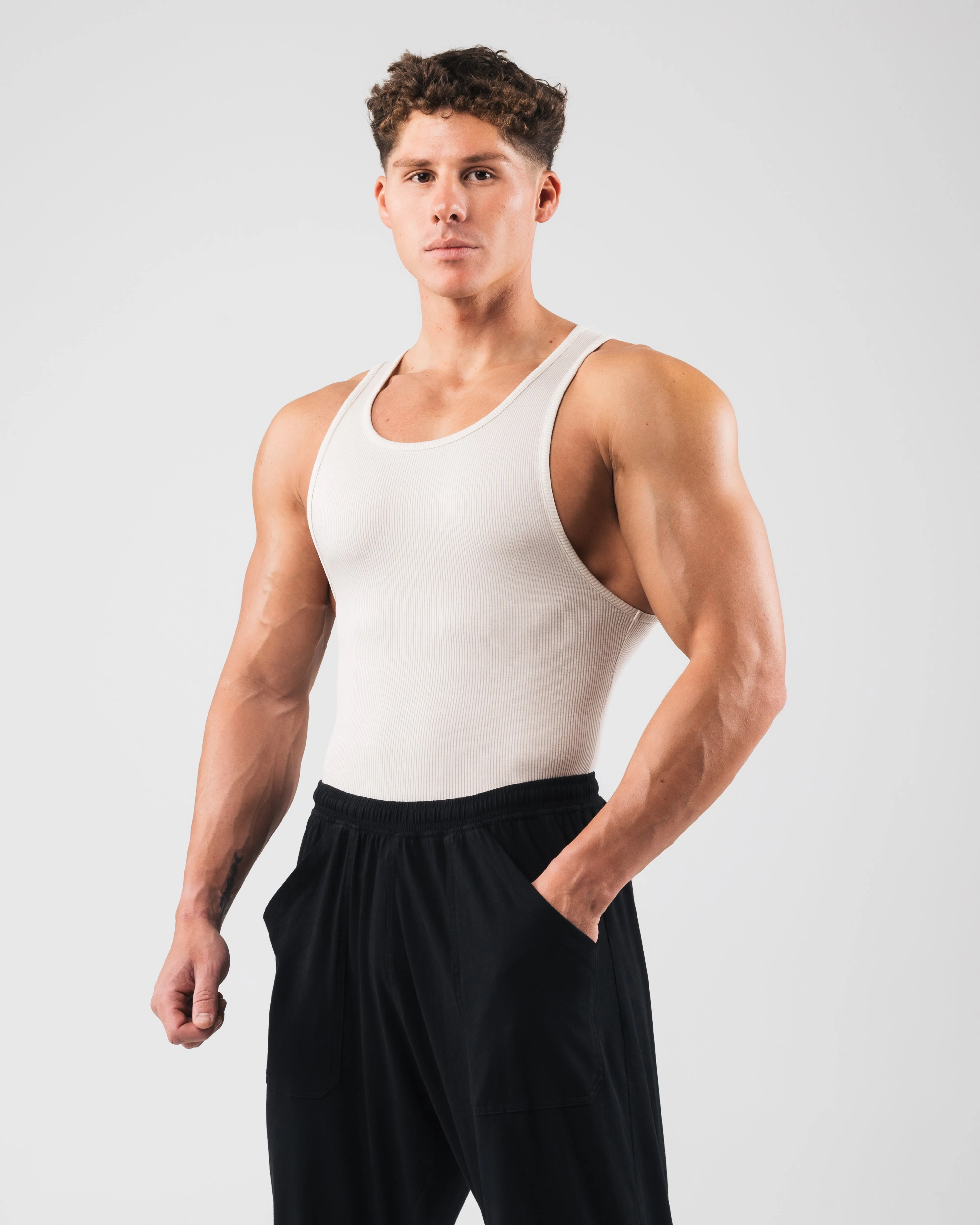 Intelligence - gathering industrial workers Zero Ribbed Tank 2pk - Cream