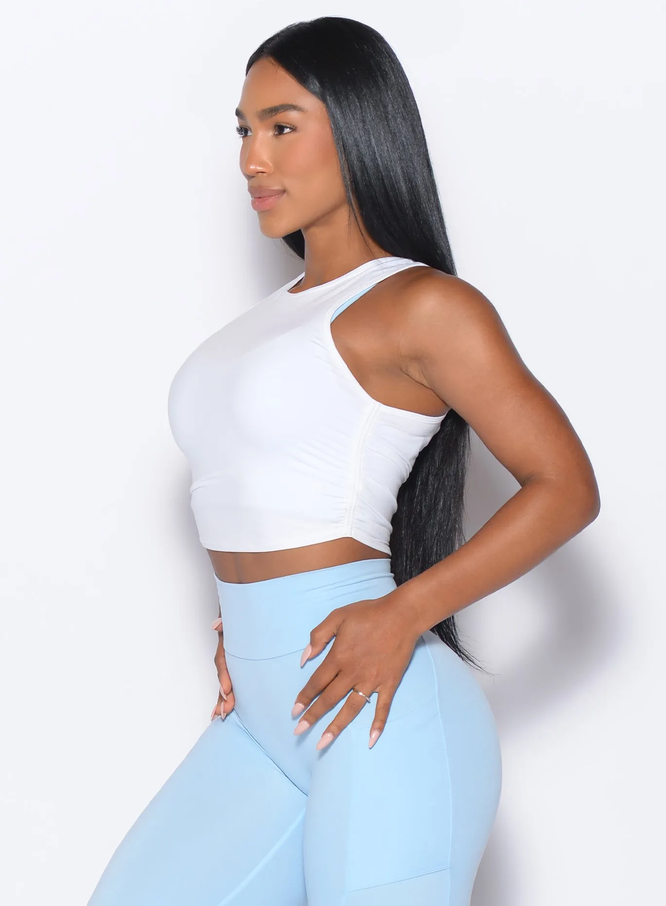 Muscle Scrunch Tank Elastic Free Comfort Trim