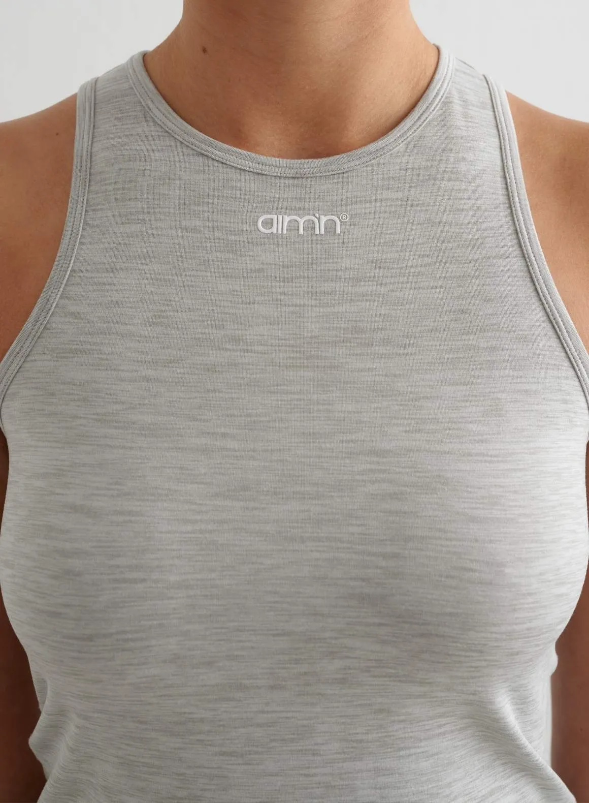 fresh water use Grey Melange Soft Basic Singlet