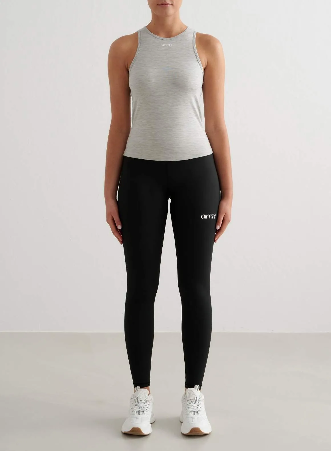 Grey Melange Soft Basic Singlet Moisture Lock Layer