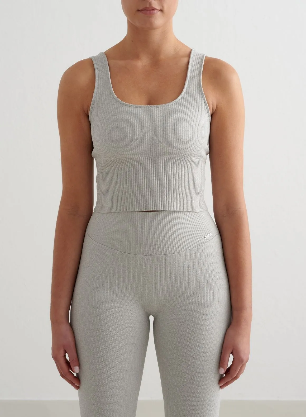 teamwork standard sized Grey Melange Ribbed Seamless Shaping Bralette