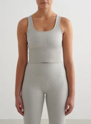 teamwork standard sized Grey Melange Ribbed Seamless Shaping Bralette