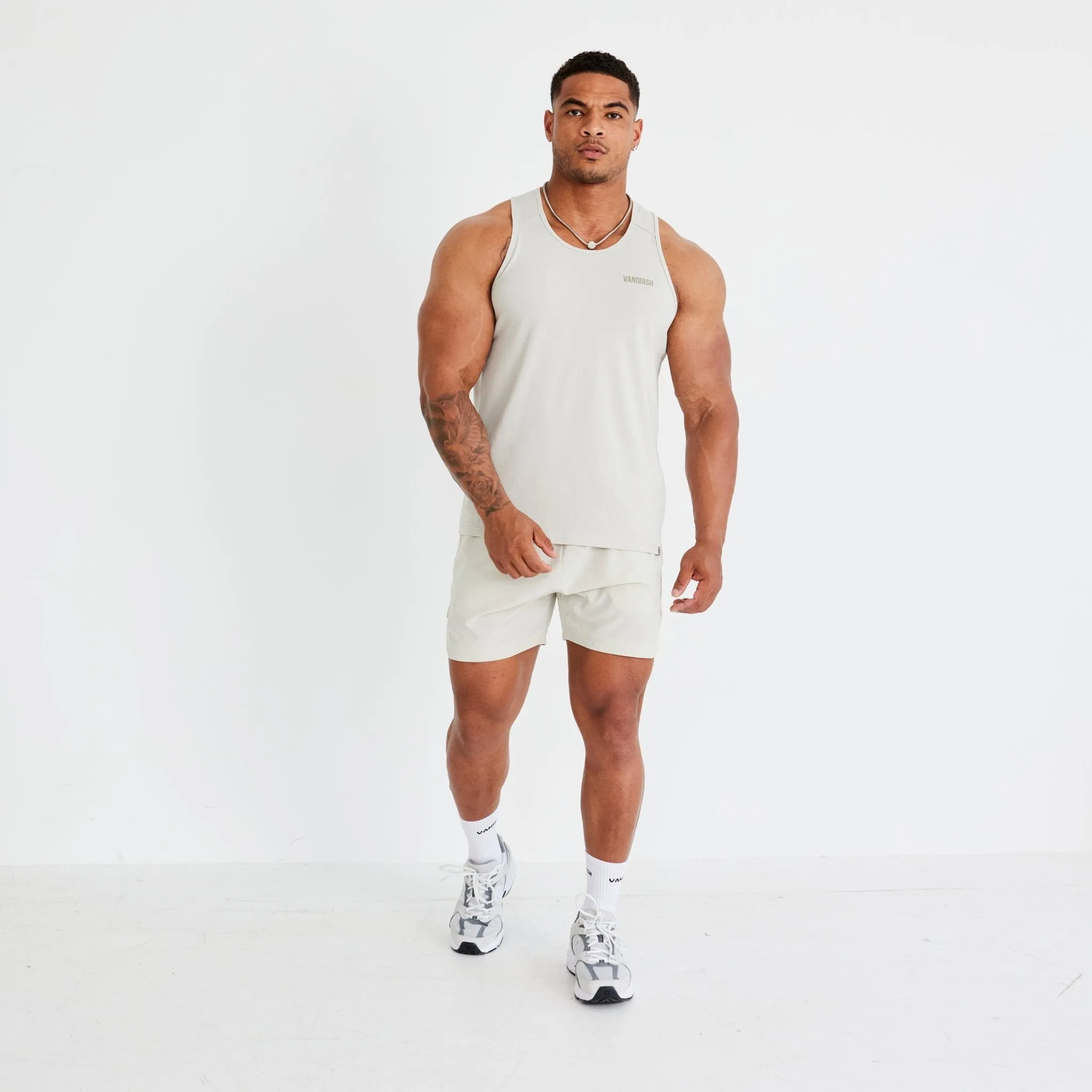 Vanquish Essential Stone Regular Fit Tank Top Dimension - appropriate
