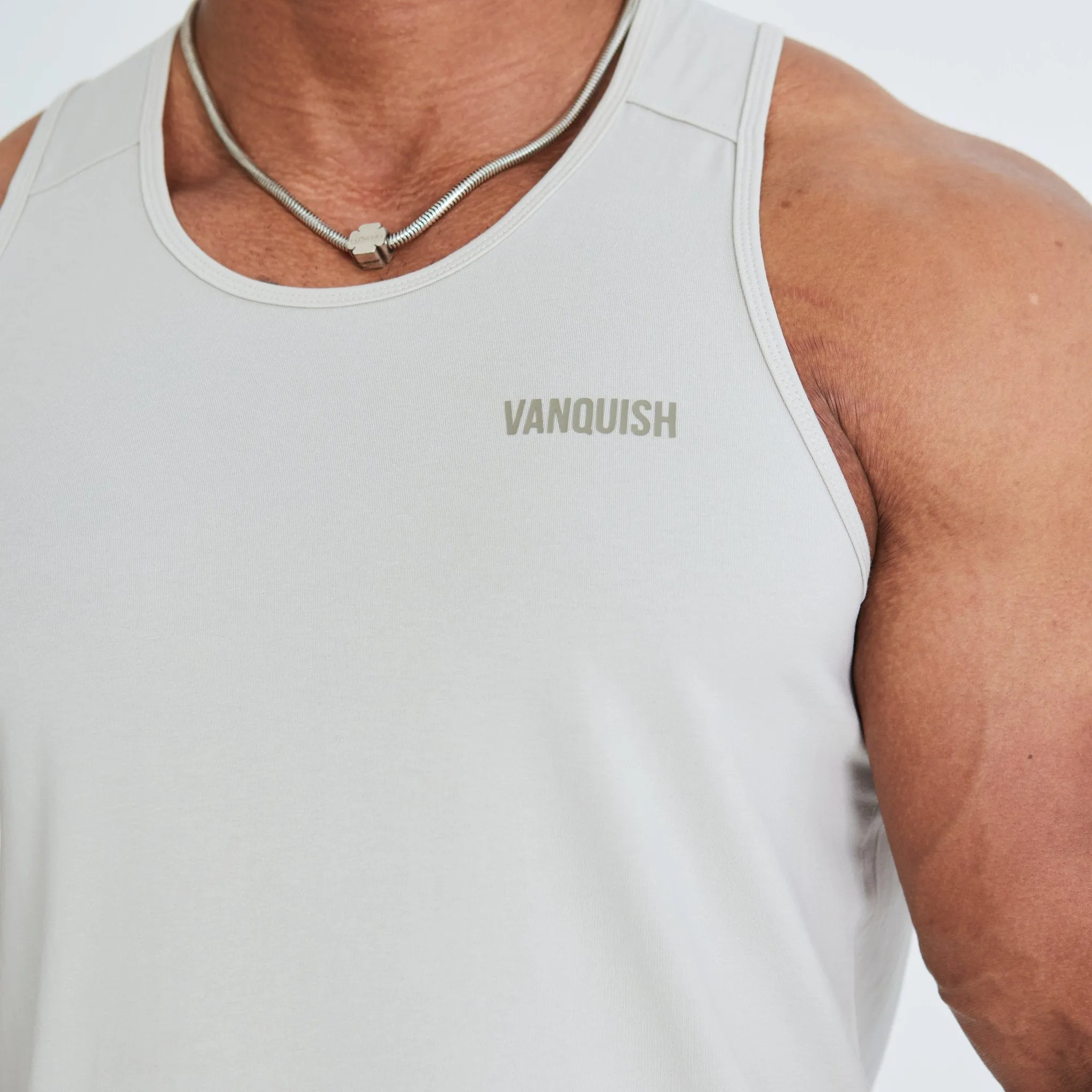 Vanquish Essential Stone Regular Fit Tank Top Fashion Active Soft Shell Fabric
