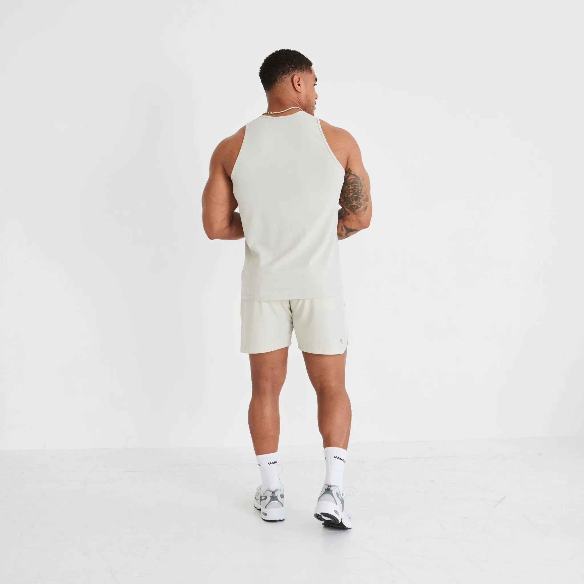 large - scale Universal Attachment System Vanquish Essential Stone Regular Fit Tank Top