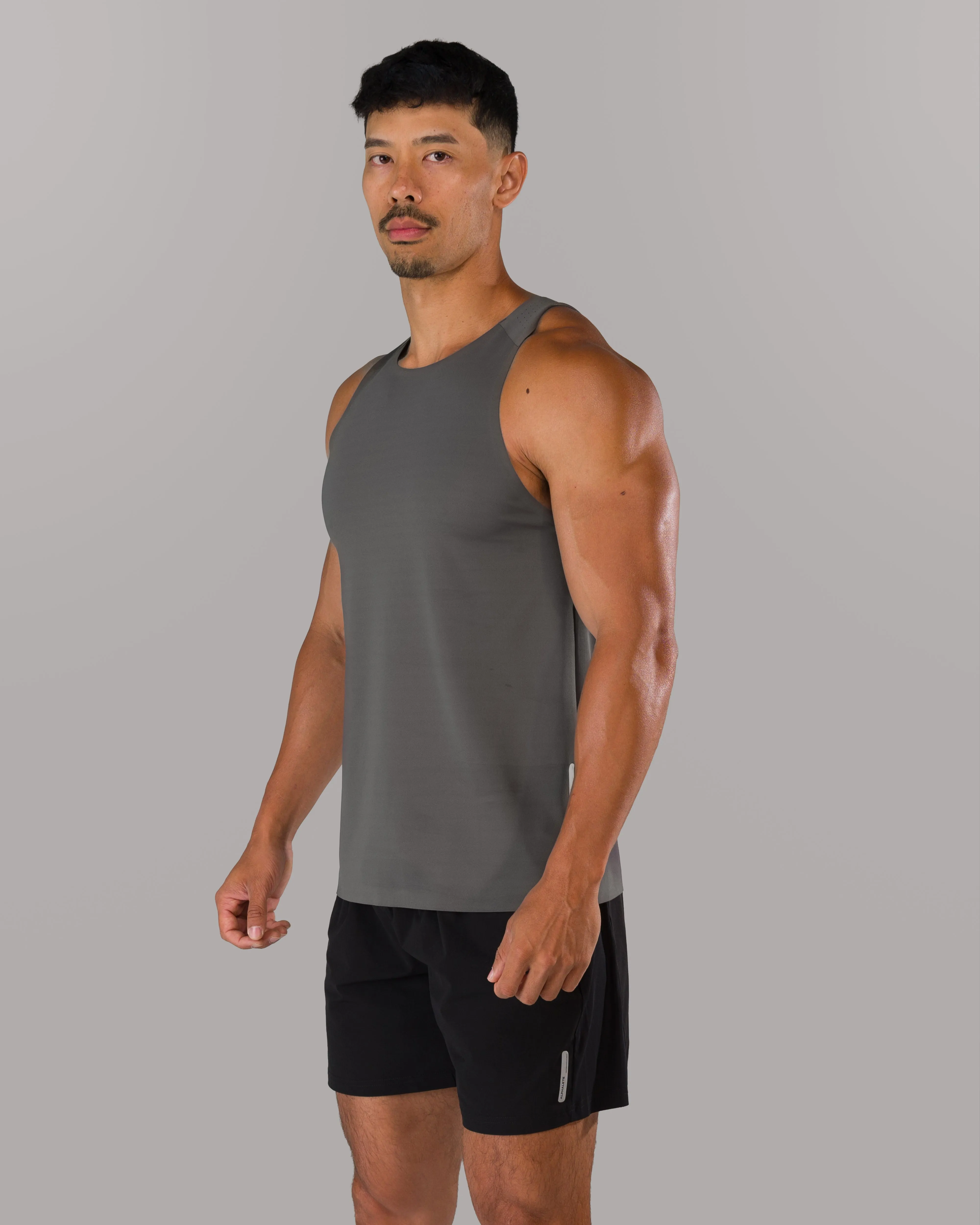 AeroFlex Vault Tank - Iron Charcoal Contoured Hemline Soft Flexible