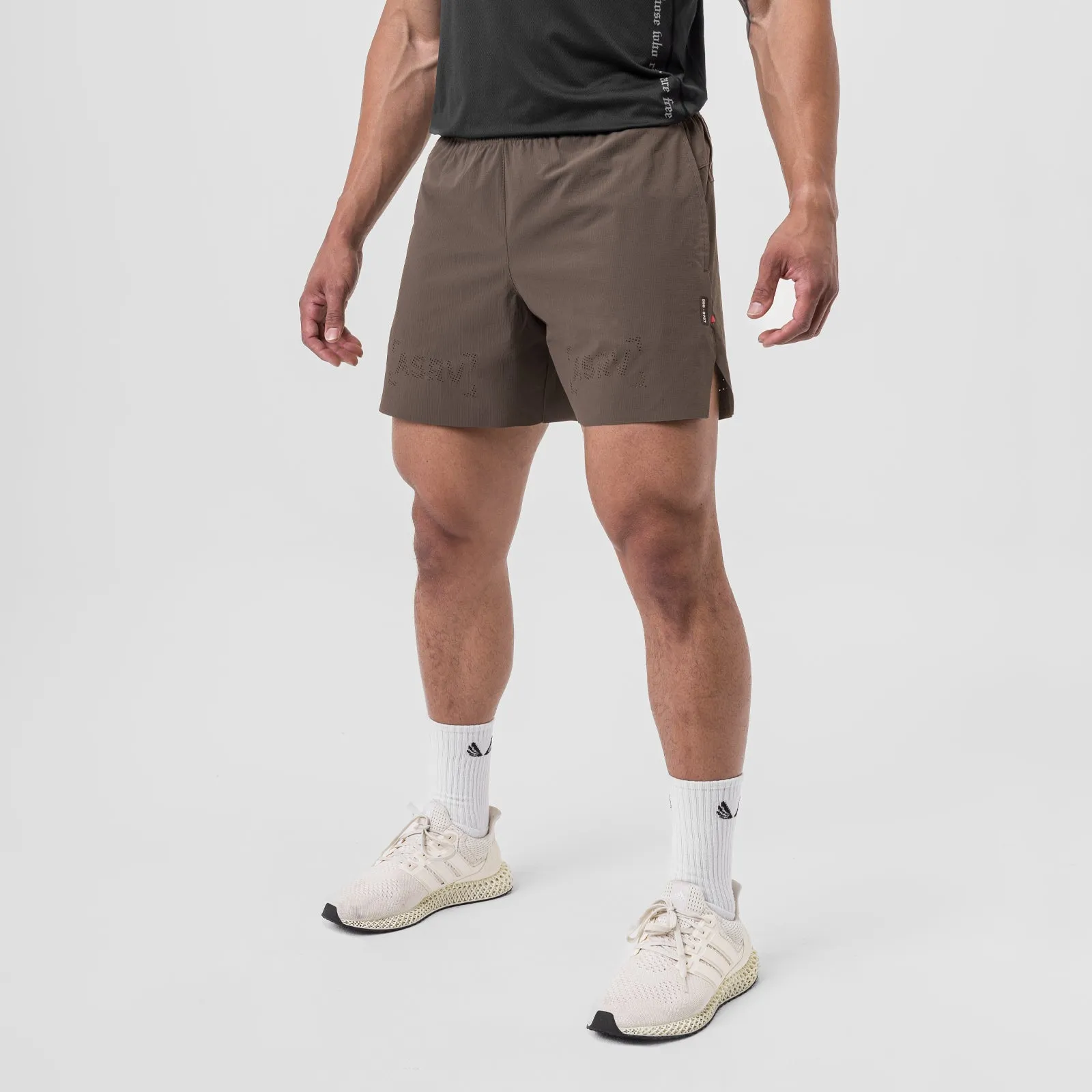 0737. Ripstop 6" Perforated Short - Deep Taupe Mesh Fabric Gift Idea