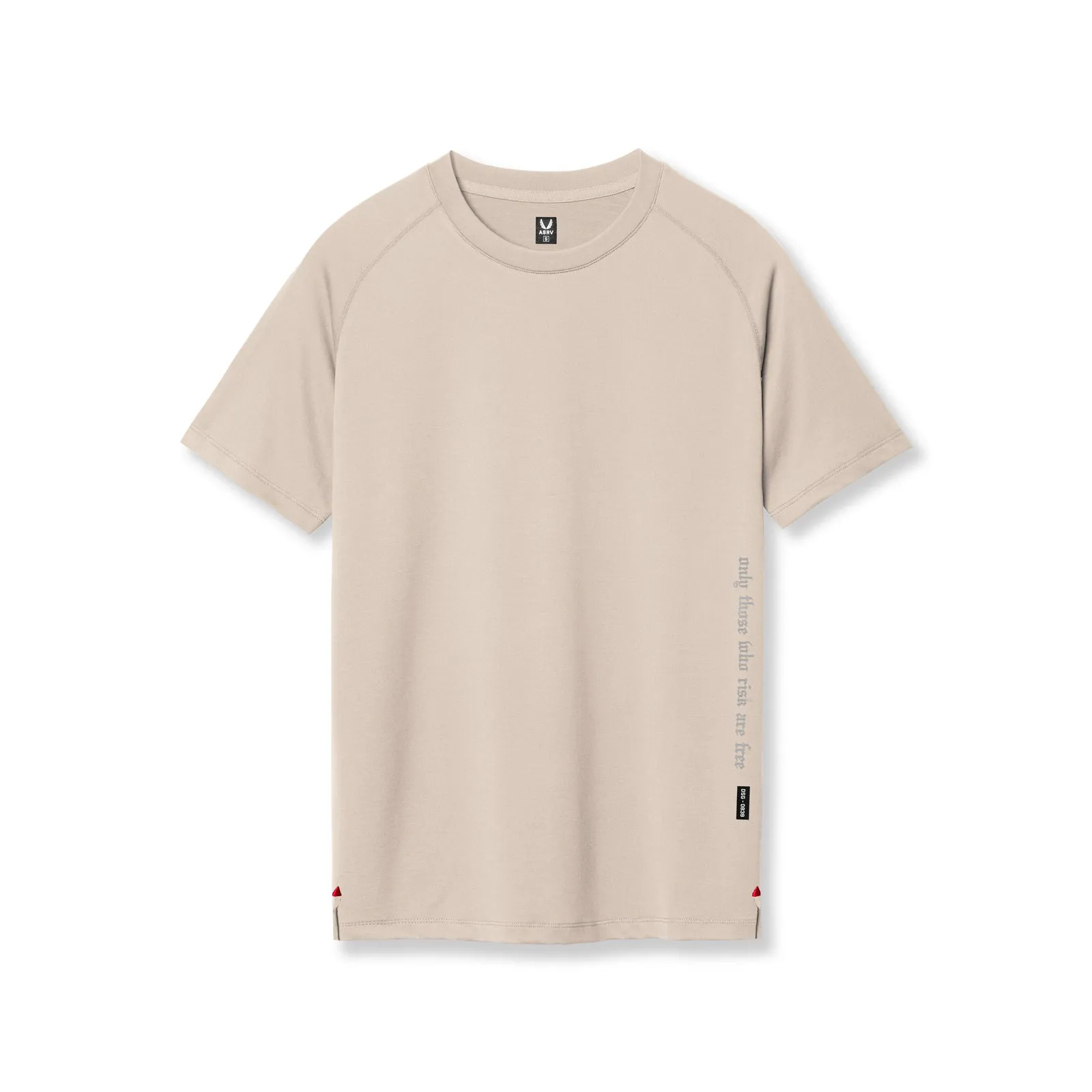 0839. 3D-Lite? 2.0 Lycra? Fitted Tee - Sand Smoke "OTWR" Travel Comfort Formal Occasion