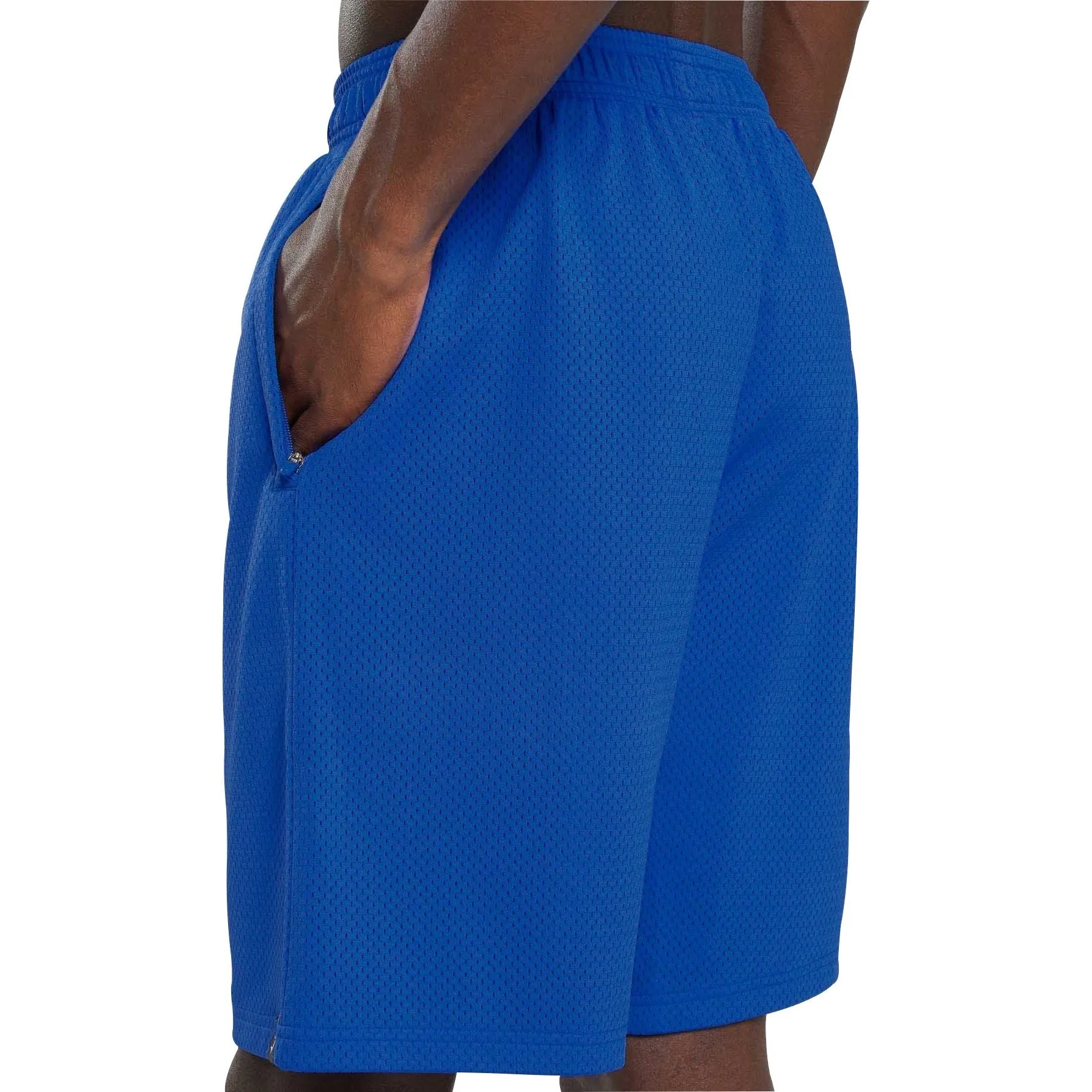 Moisture Management Lining Warm Days Gymshark Element 9 Inch Mesh Mens Training Shorts - Blue