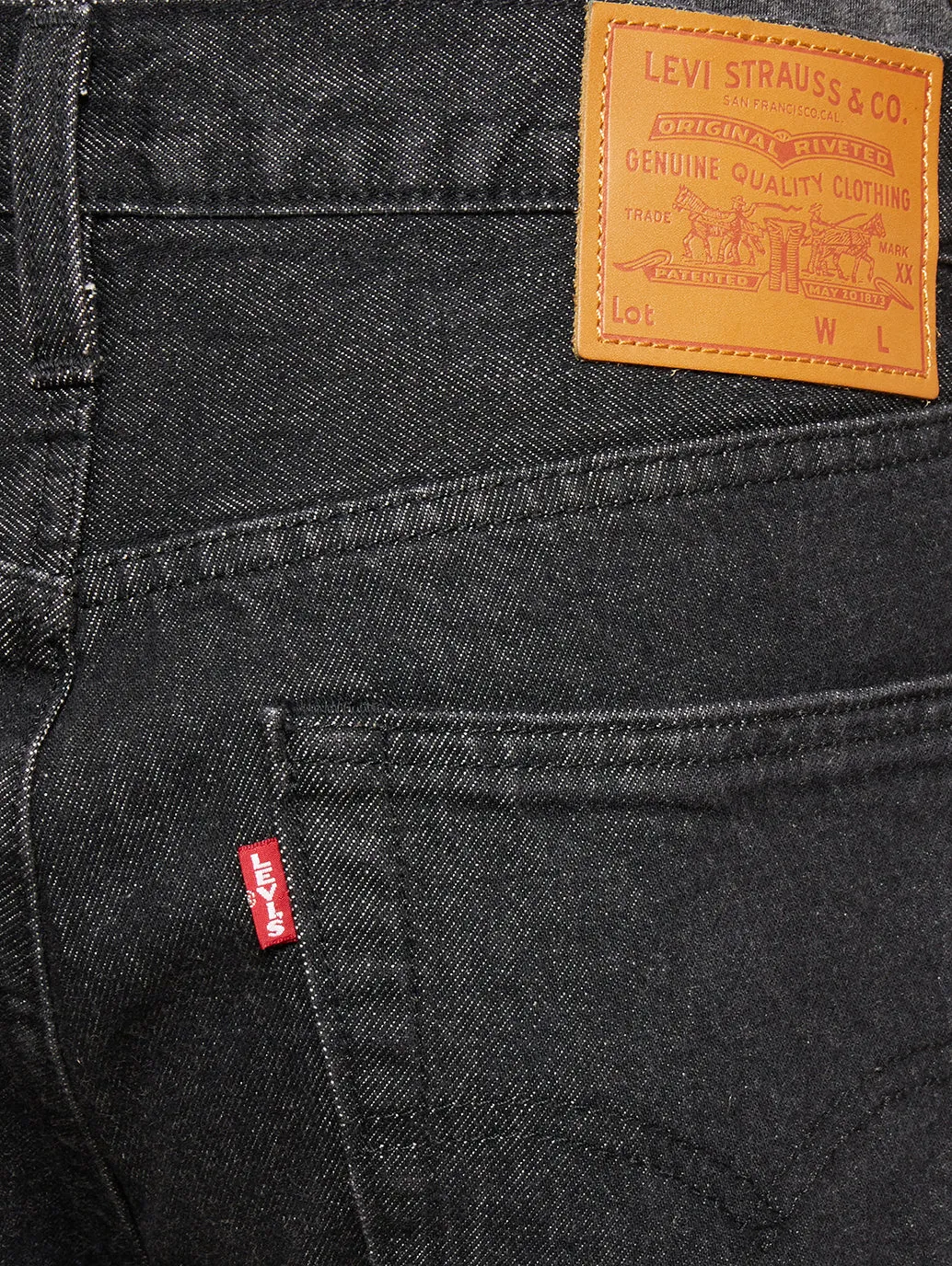 Casual Friday Classic Men's 501 Black Straight Fit Mid Rise Jeans
