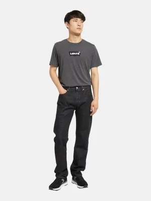 Men's 501 Black Straight Fit Mid Rise Jeans Everyday Fashion Day Off Fit