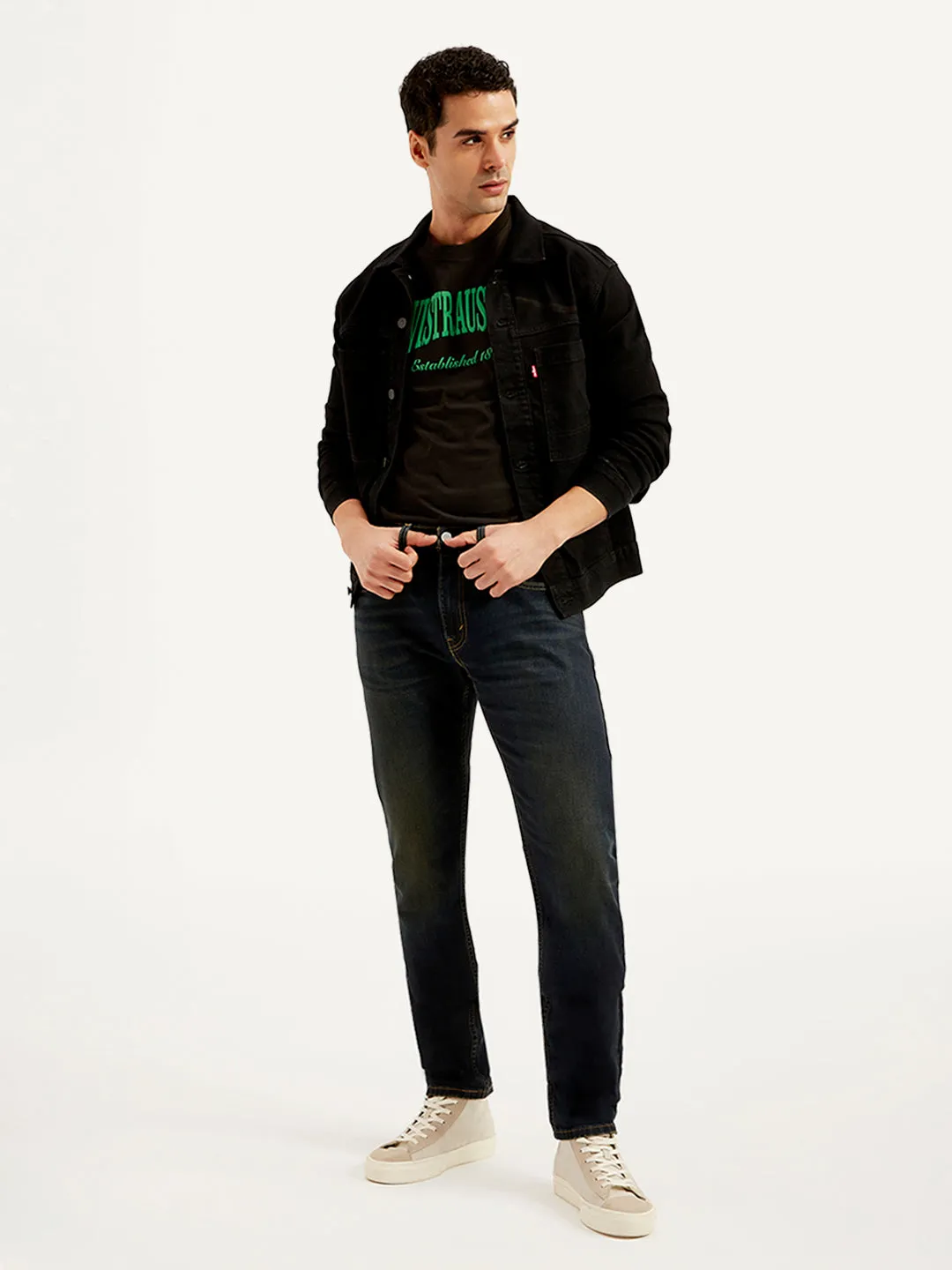 Men's 512 Blue Slim Tapered Fit Mid Rise Jeans Go-To Basic
