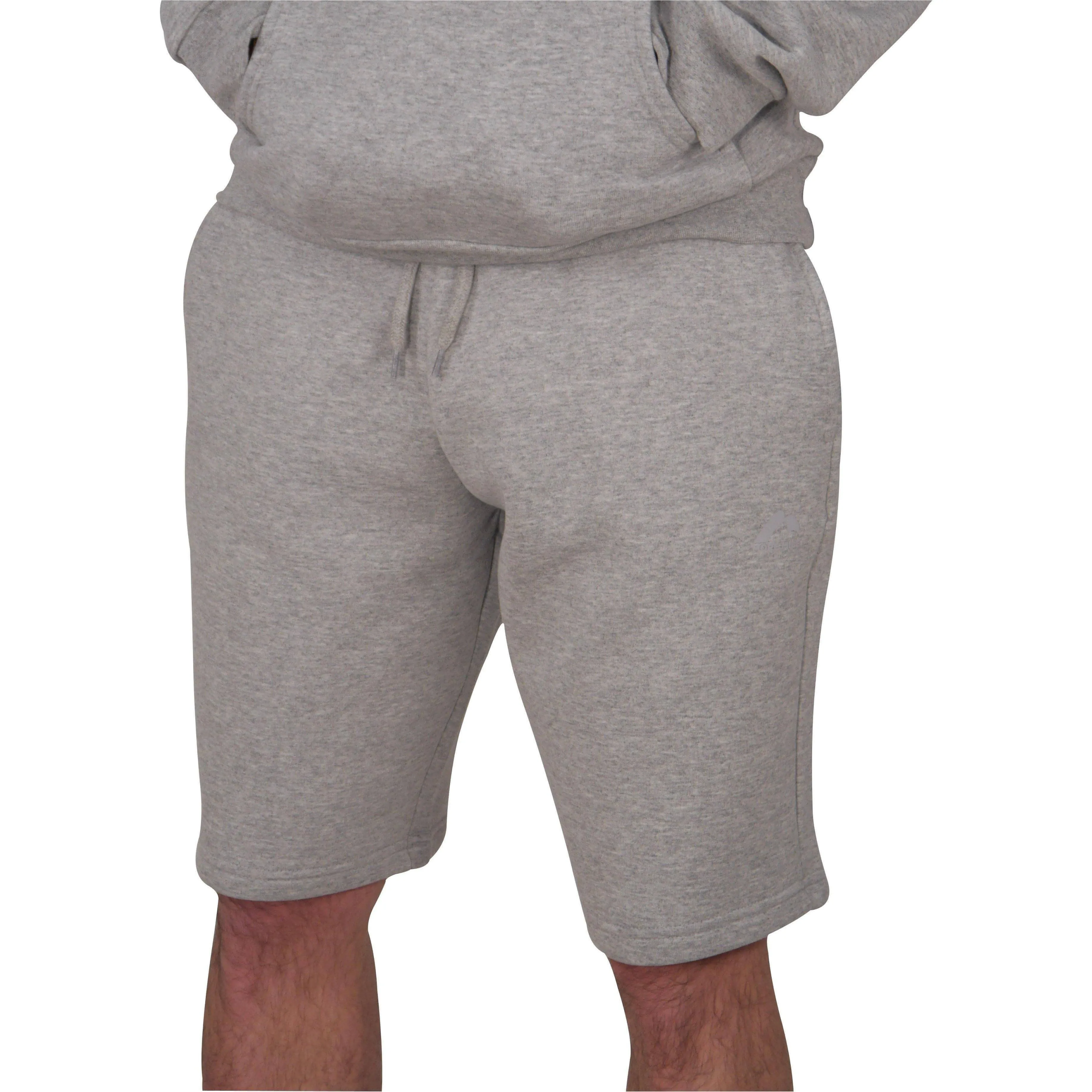 More Mile Vibe Fleece Mens Sweat Shorts - Grey Casual Look Durable Weave