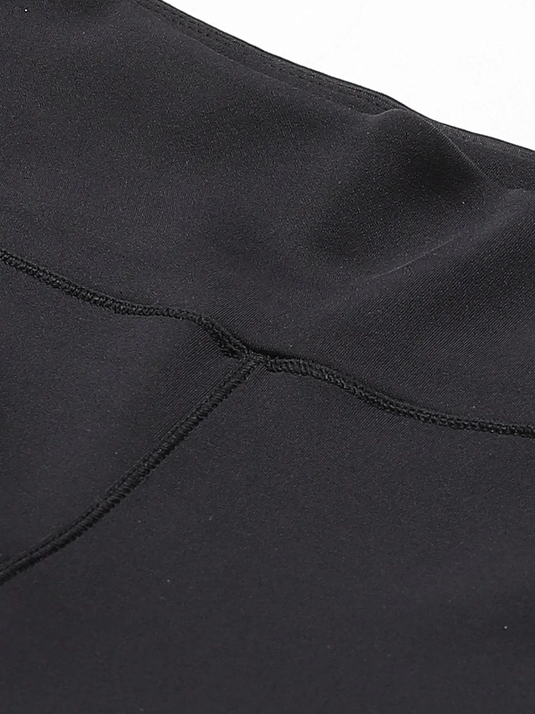 Layered Fabric Alcis Women Black Anti-Viral Training Cropped Tights