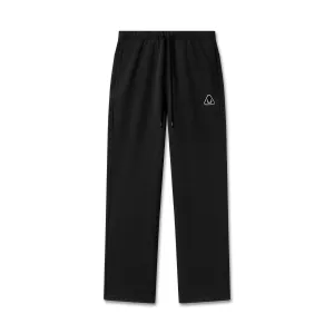 BreathableMeshLining 1034. Deltapeak? Straight Leg Sweats - Black