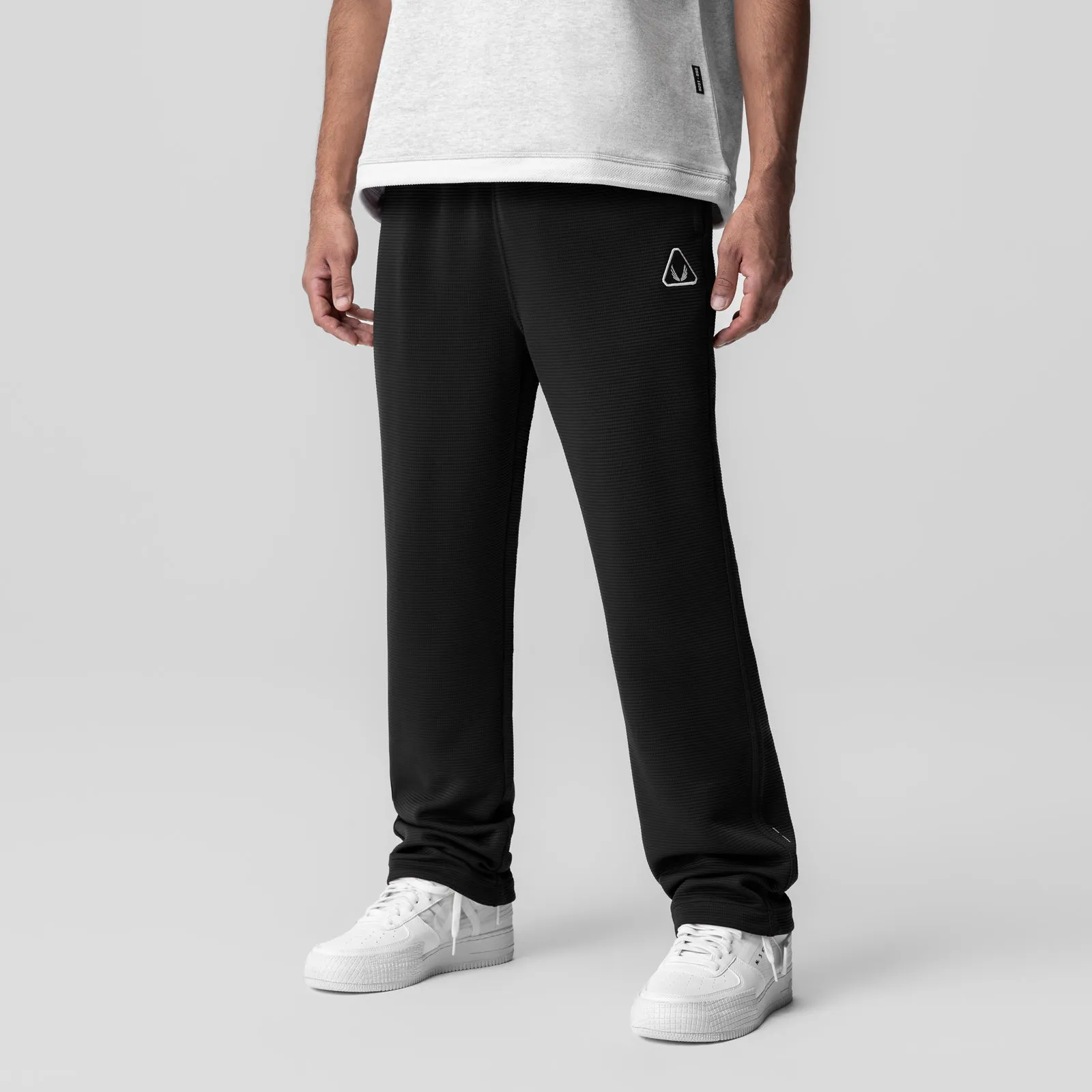 1034. Deltapeak? Straight Leg Sweats - Black Double Stitched