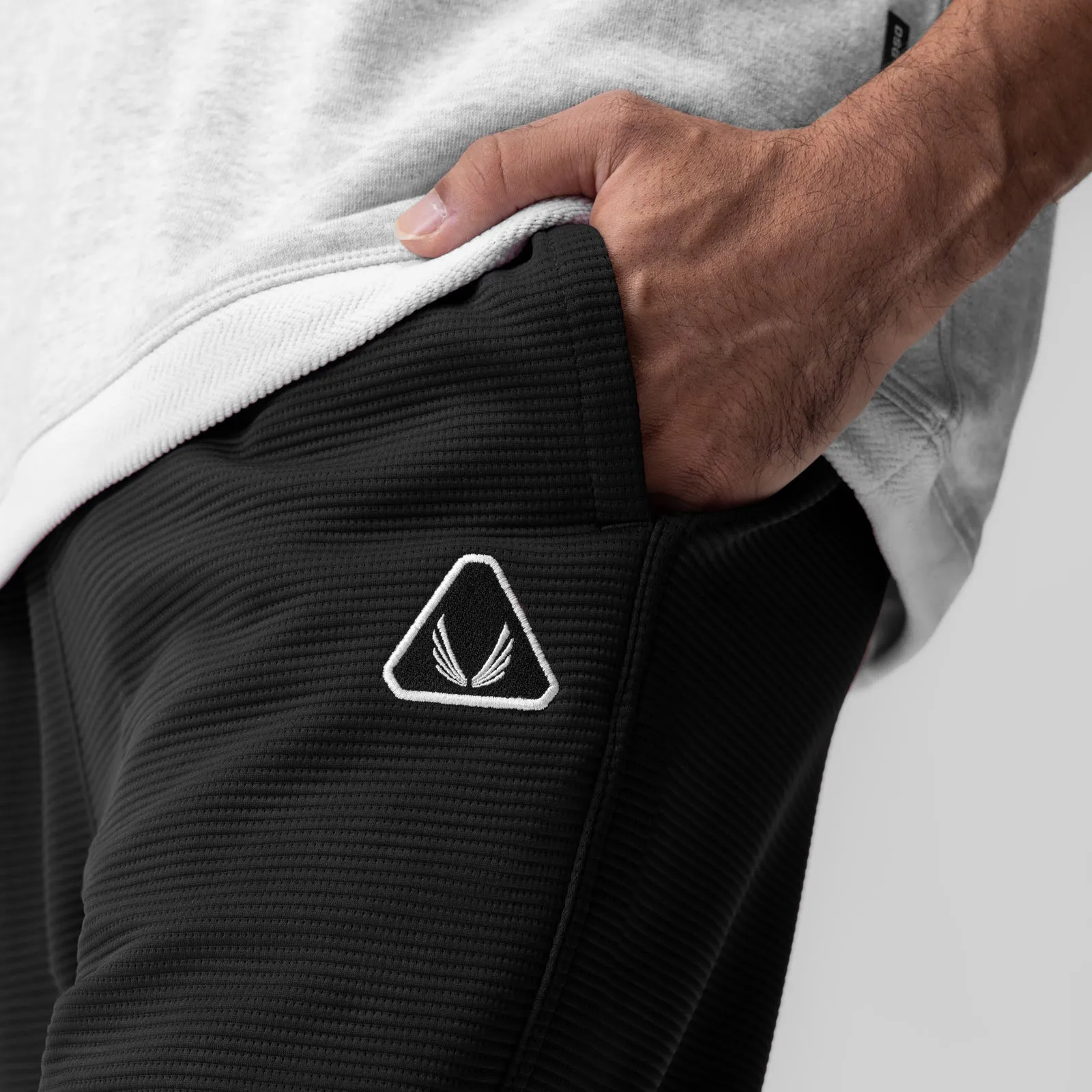 Non Tapered Leg 1034. Deltapeak? Straight Leg Sweats - Black