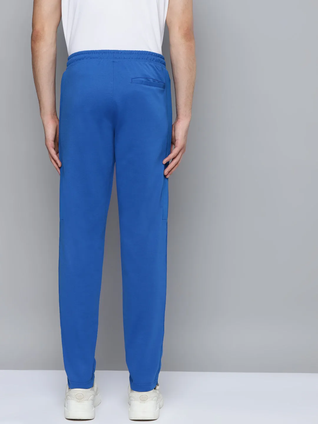 Alcis Men Blue Solid Running Joggers HiddenDrawcord All-day Comfort