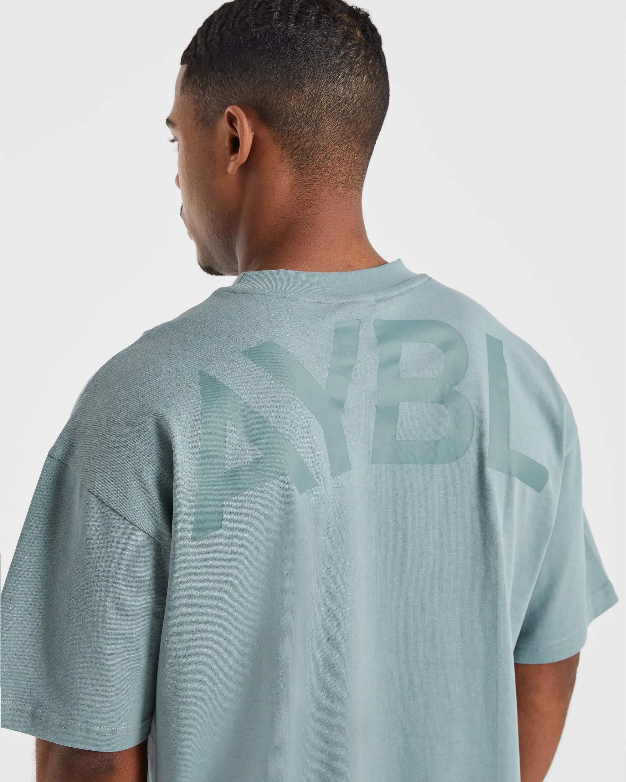 ColorfastFabricTech Street Trend Look Essential Oversized T Shirt - Ocean Mist