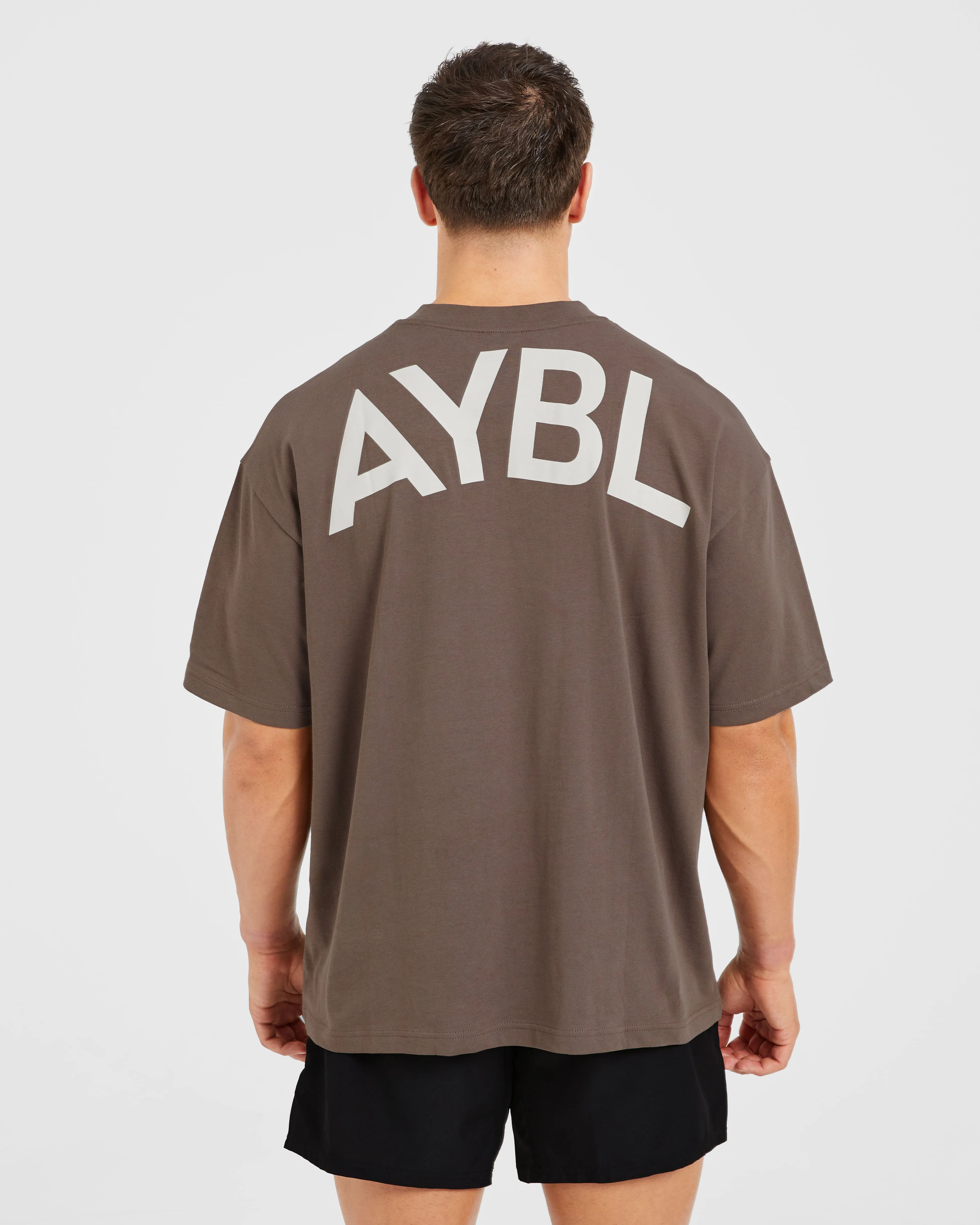 BreathableFabric Effortless Daywear Essential Oversized T Shirt - Brown