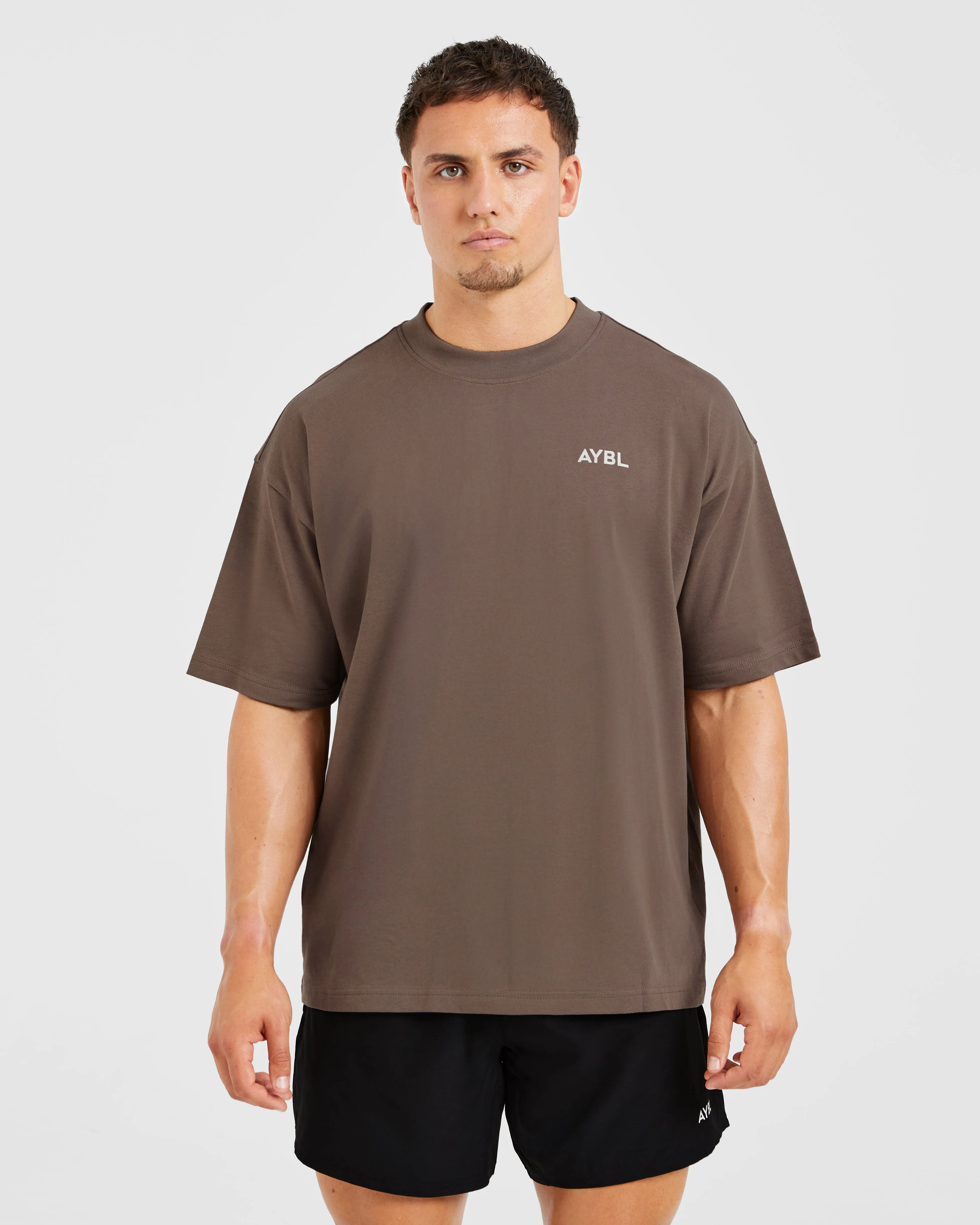 Essential Oversized T Shirt - Brown Adult sophistication Chic Comfort Style