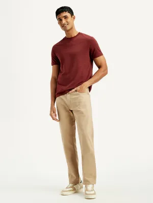 Men's 541 Beige Athletic Tapered Fit Mid Rise Selvedge Jeans fresh feel Stretch Soft
