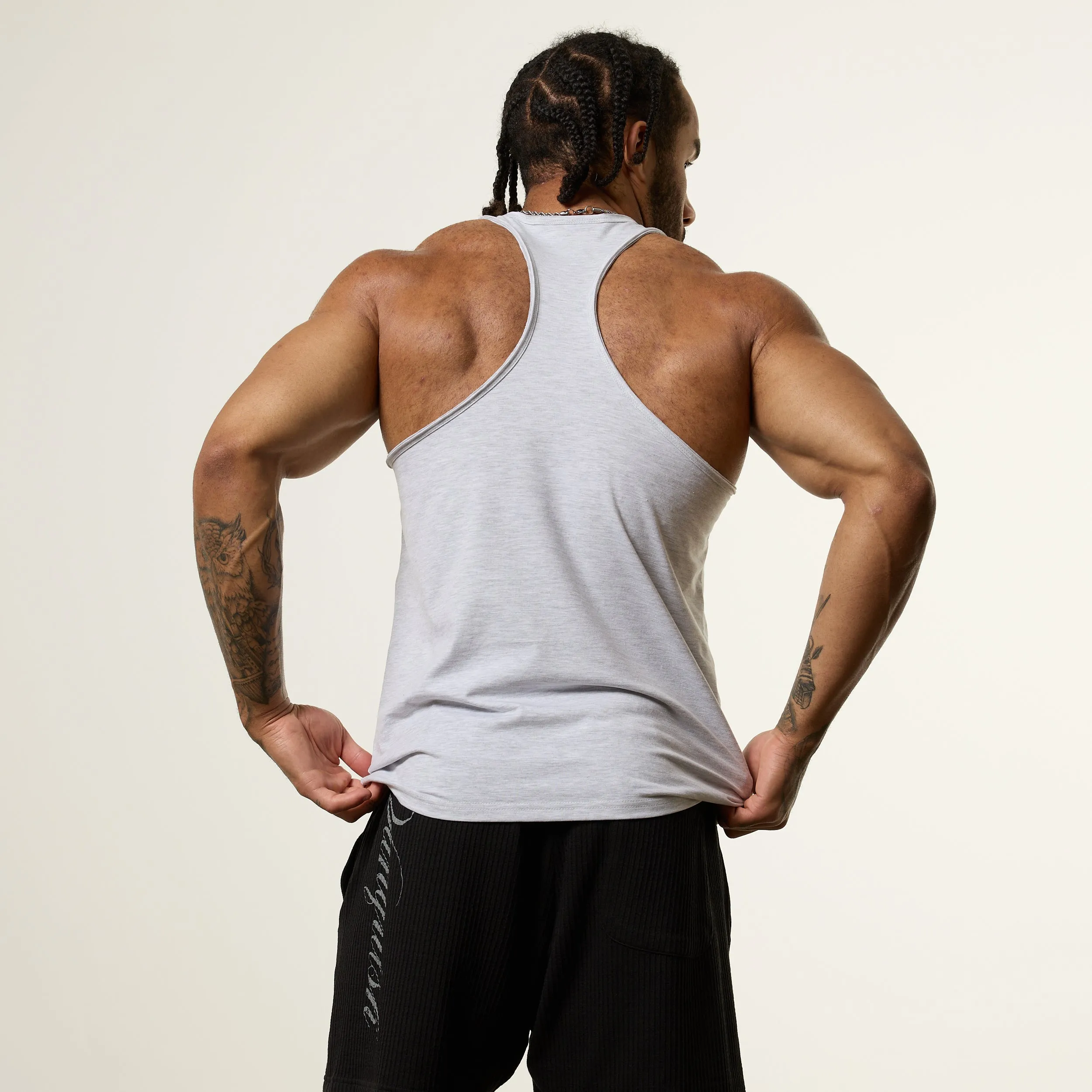 Heather Jersey Material Vanquish x JBeast Grey Tank Top