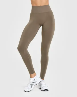 Effortless Seamless Leggings | Moss Brown Bold Edge Clean Fit